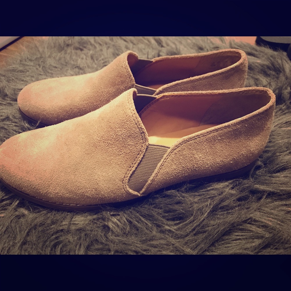 Suede slip on shoes